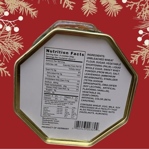 Stieffenhofer Music Box Cookie Tin Green Canister -Germany 2007 - Picture 7 of 8